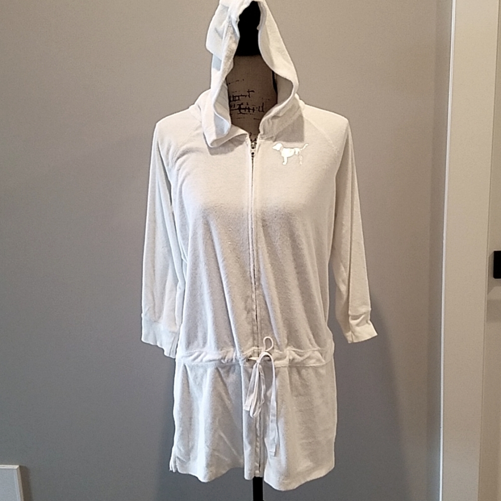 Victoria's Secret "PINK" Zip front Terry Robe